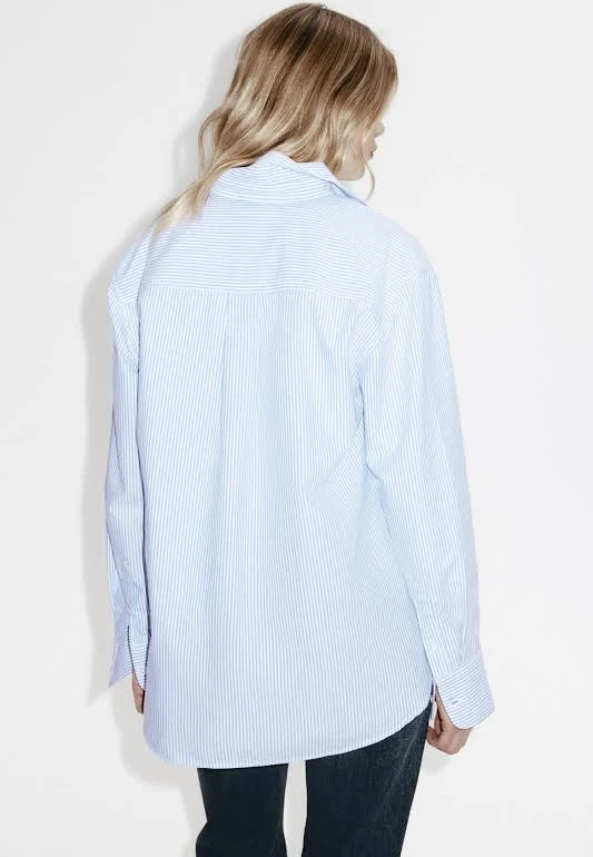 ladies blue/striped shirt ladies blue/striped shirt